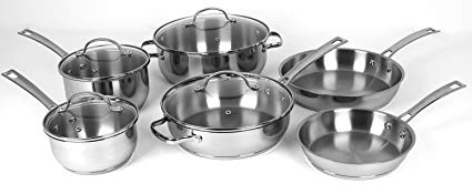 Oneida 10pc Stainless Steel Induction Ready Dishwasher Safe Cookware Set