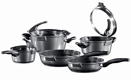 Germany's Stoneline Xtreme Series 8 Pieces Set Non-stick Non-Toxic Stone Coating Cookware - 2016 Top of the line model, better taste food