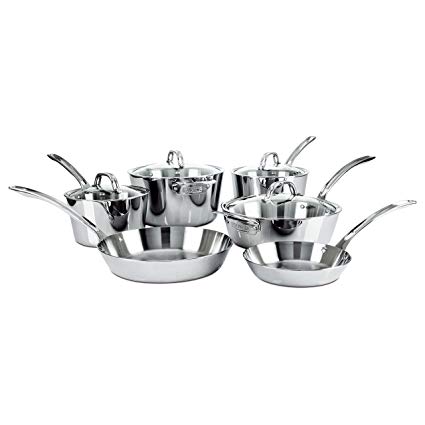 Viking Contemporary 3-Ply Stainless Steel Cookware Set, 10 Piece
