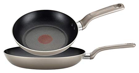 T-fal C716S2 Excite Nonstick Thermo-Spot Dishwasher Safe Oven Safe 8-Inch and 10-Inch Fry pan Cookware Set, 2-Piece, Gold