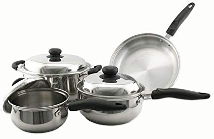 Classic Stainless Cookware Set, 7 Piece Cookware