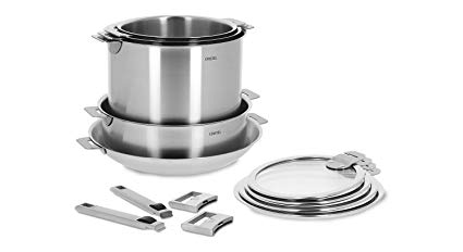 Cristel STQL13KSAS Strate Set of Handles, 13 Piece, Silver