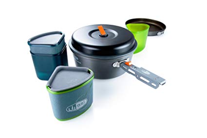 GSI Outdoors Pinnacle Backpacker, Nesting Cook Set, Superior Backcountry Cookware Since 1985