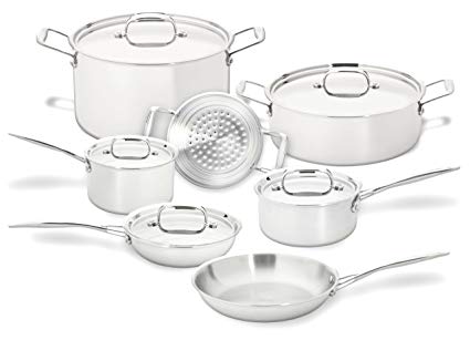 Maxam Tri-Clad 3-Ply T304 12pc Stainless Steel Cookware Set