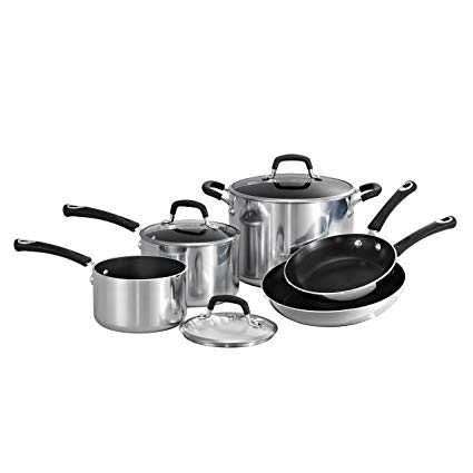Tramontina Style 80132/031DS Aluminum Non-stick Polished Cookware Set, 8-Piece, Made in USA