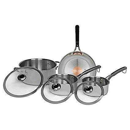 Revere 7-Piece Copper Core Confidence Stainless Steel Cookware Set