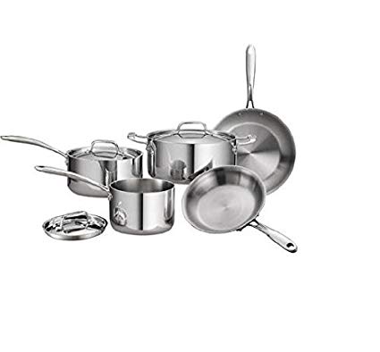 Tramontina Gourmet 8-Piece 18/10 Stainless Steel Tri-Ply Clad Cookware Set
