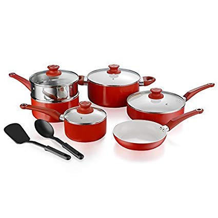 COOKSMARK Lovepan Beets Pots and Pans Set, Red