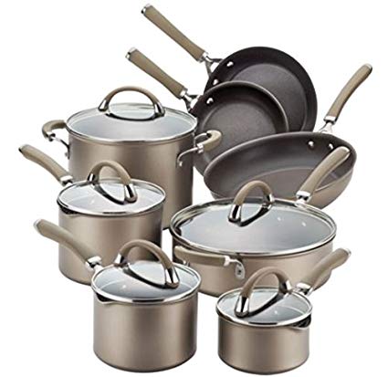 Circulon Premier Professional 13-piece Hard-anodized Cookware Set Stainless Steel Base