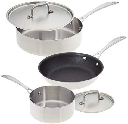 American Kitchen - Single and Loving It Stainless Steel Cookware Set – 5 piece
