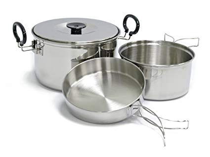 Chinook Plateau Expedition 4 Piece Stainless Steel Cookset