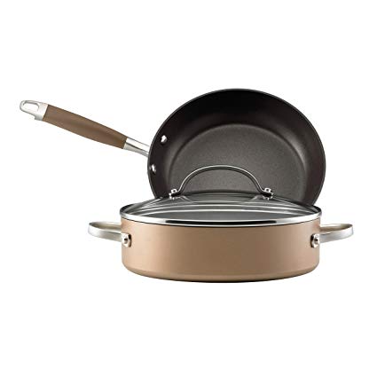 Anolon Advanced Bronze Collection Hard Anodized Nonstick Cookware Gift Set, 3-Piece